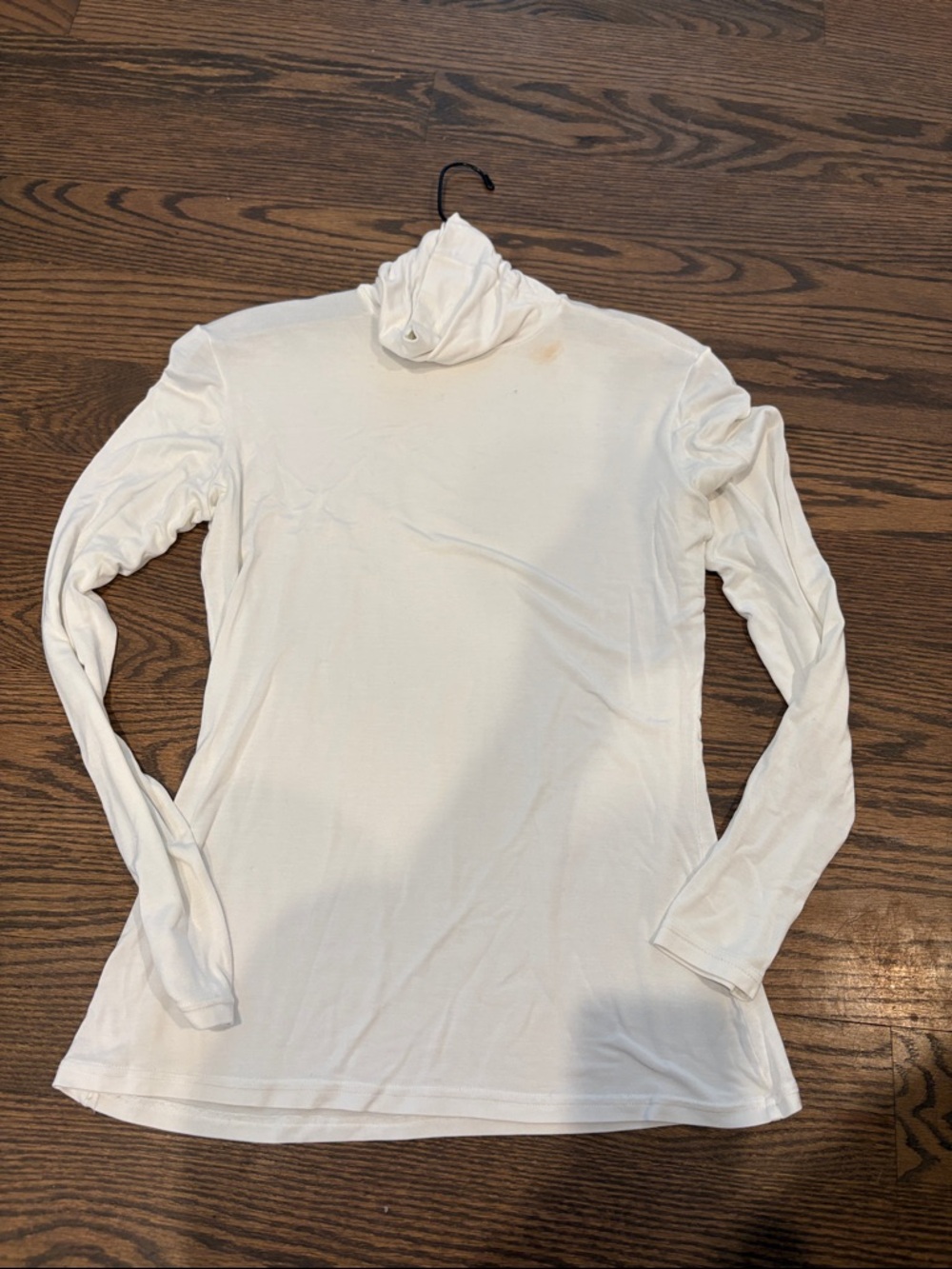 Classic White Long-Sleeve Turtleneck Top